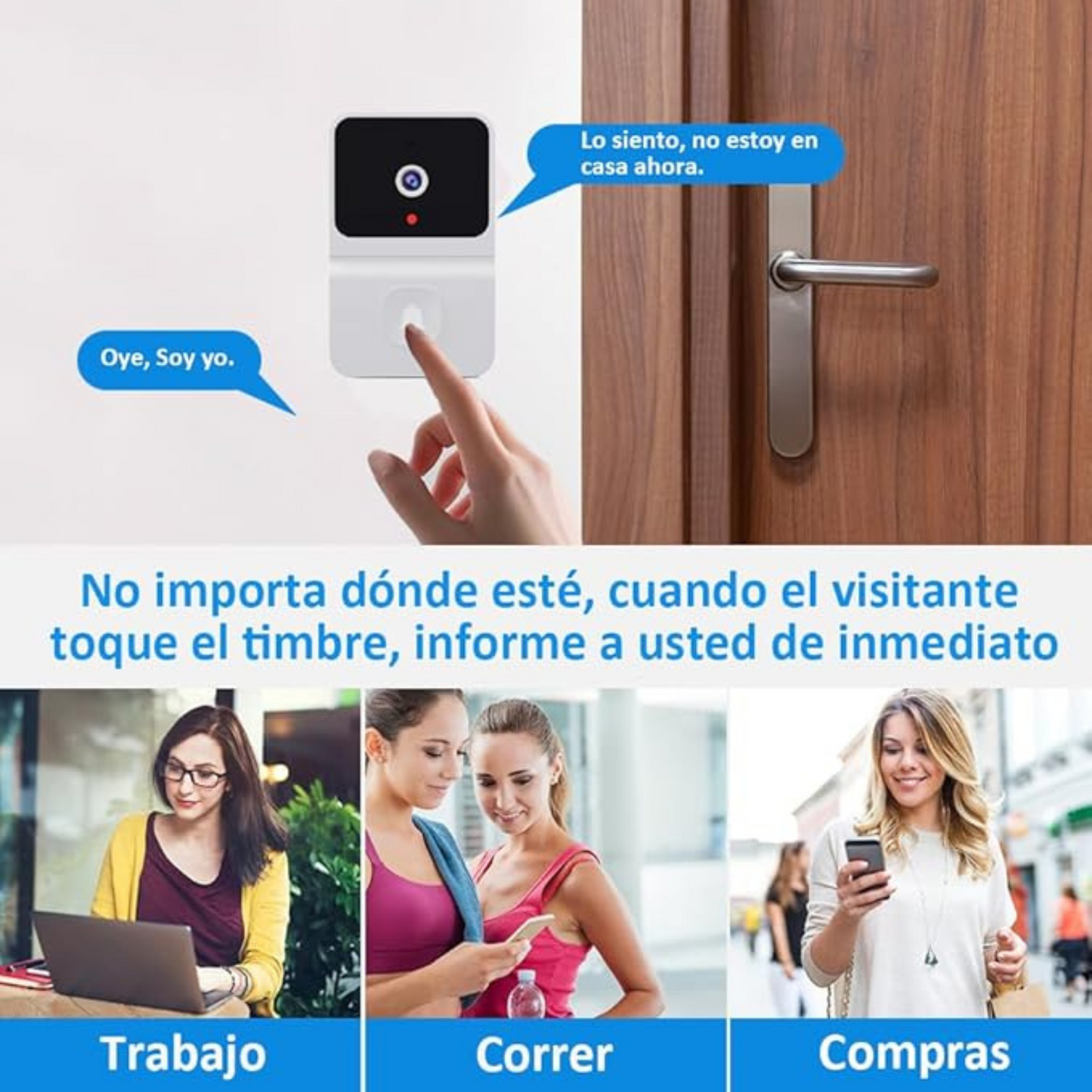 Timbre Inalámbrico con Cámara | Transmisión y Notificación al celular